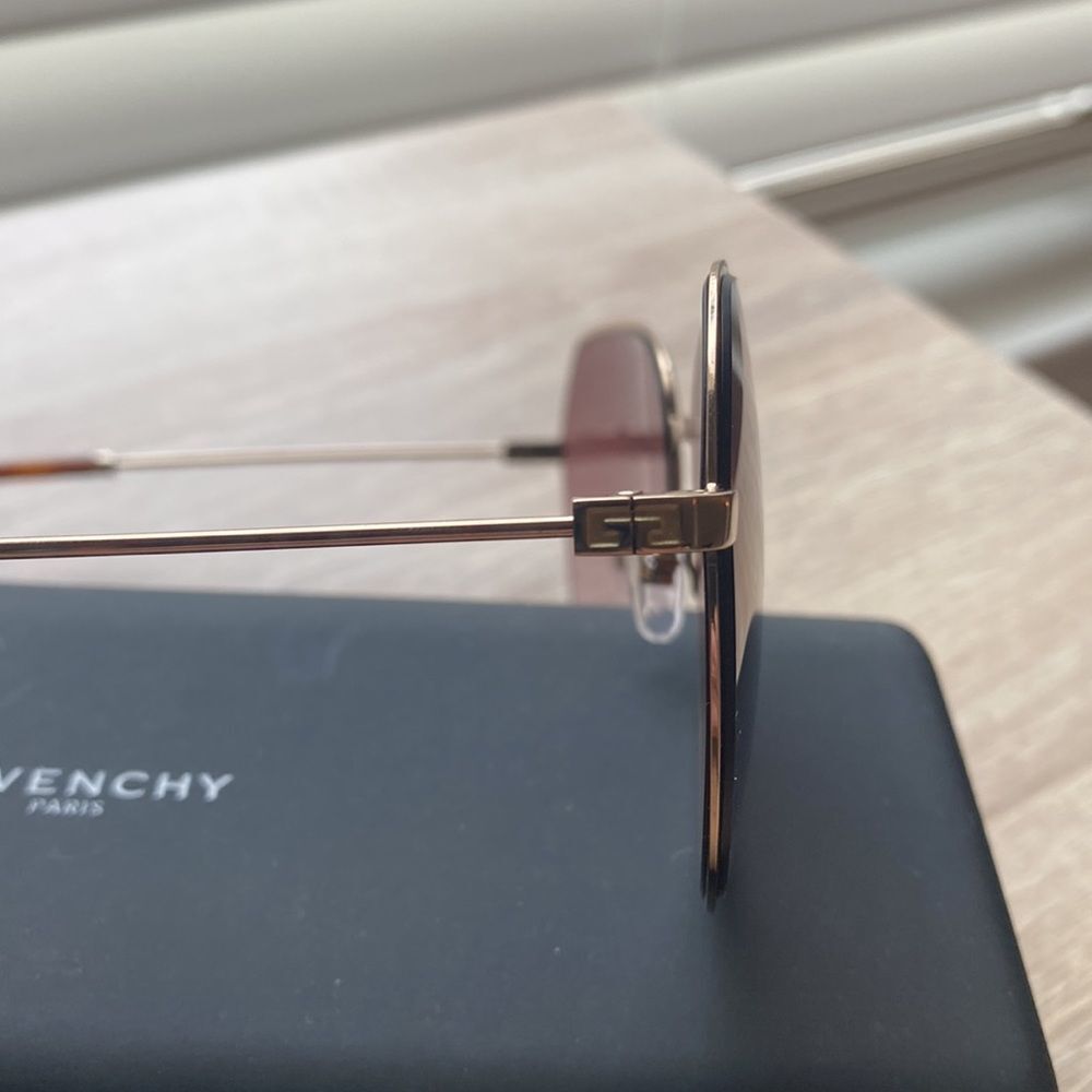 Givenchy Brown Burgundy Geometric Sunglasses - Picture 2 of 10